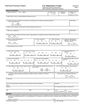 Attending Physician's Report