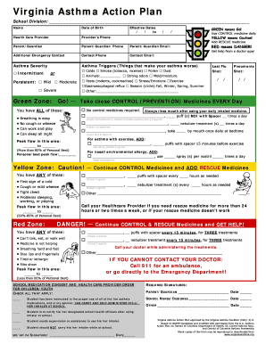 Virginia Asthma Action Plan