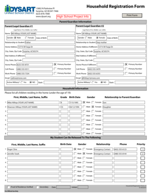 Household Registration Form