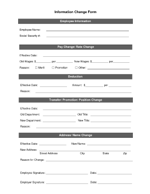 Employee Information Change Form