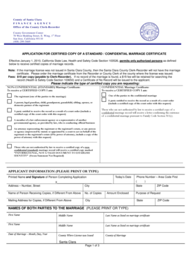 California Marriage Certificate Application