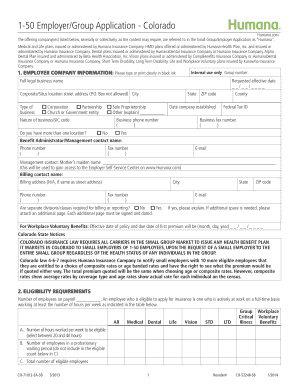 Colorado 1-50 Employer Group Application