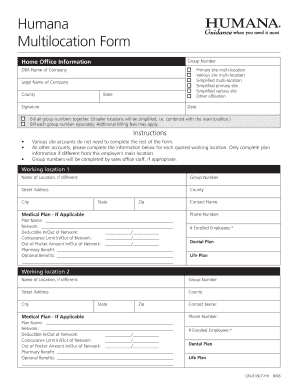 Humana Multi-Location Form