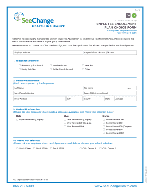 Colorado Employee Plan Choice Form