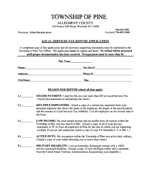 Fillable Online Refund Application.PDF Fax Email Print - pdfFiller