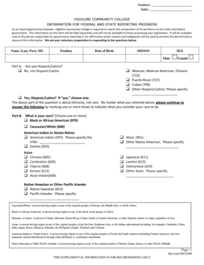 Highline Community College Employment Application