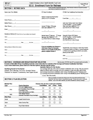 EC-2 Enrollment Form for Retirees