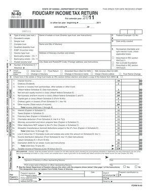 Hawaii Fiduciary Income Tax Return Form N-40