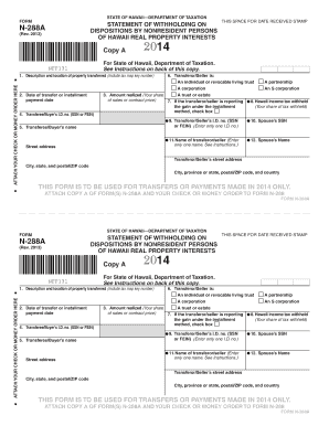 Hawaii Form N-288A