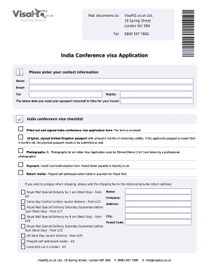 India Conference Visa Application