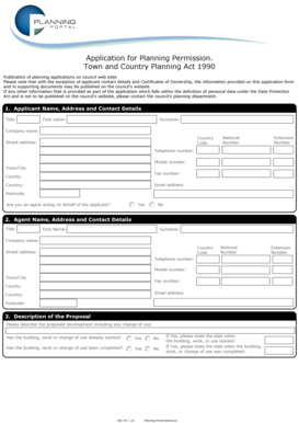 UK Planning Permission Application Form