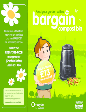 Sheffield Compost Bin Order Form