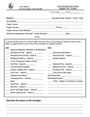 Bellevue Permit Revisions Submittal Form