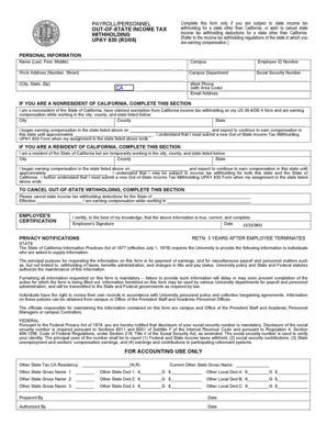 Out-of-State Income Tax Withholding Form