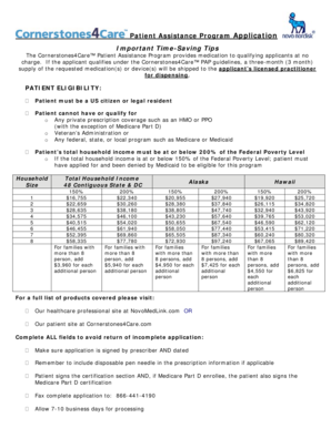 Patient Assistance Program Application
