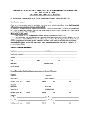 Palmyra-Eagle Area School District Skyward Access Application