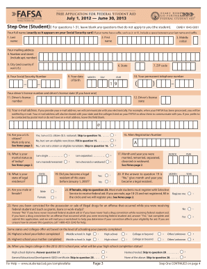 Free Application for Federal Student Aid (FAFSA)