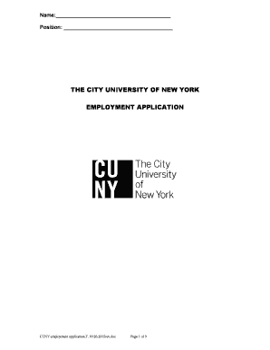 CUNY Employment Application
