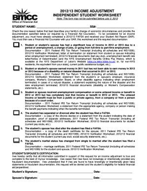 2012/13 Income Adjustment Form