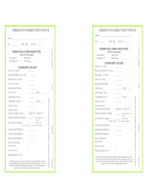 Maryland Energy Efficiency Certificate