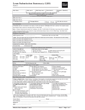 Loan Submission Summary Form 1