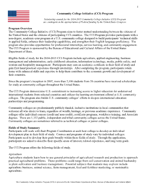 Community College Initiative Program Application