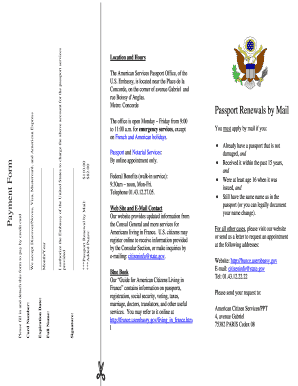 US Passport Renewal by Mail Form