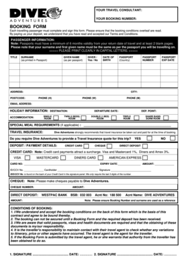 Travel Booking Form