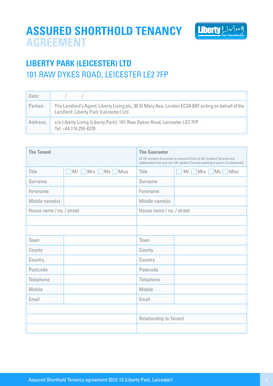 Assured Shorthold Tenancy Agreement