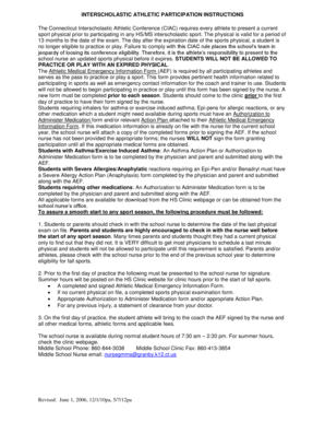 Connecticut Interscholastic Athletic Participation Form