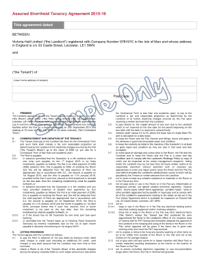 Assured Shorthold Tenancy Agreement