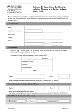 Church of England HLC Scheme Form