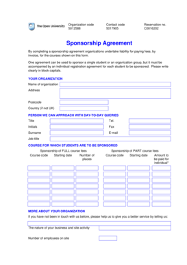 Sponsorship Agreement