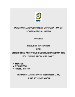 Industrial development corporation of south africa limited t140607 bb