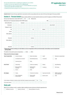 FIT Application Form