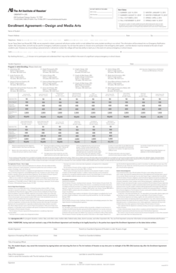 Enrollment Agreement—Design and Media Arts