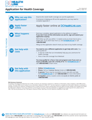 Health Coverage Application Form