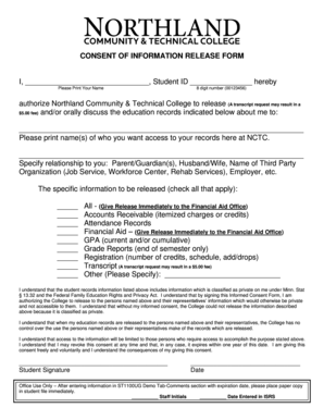 Student Information Release Consent Form