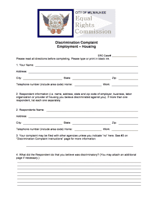 Discrimination Complaint Form