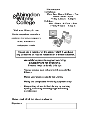 Library Enrolment Form