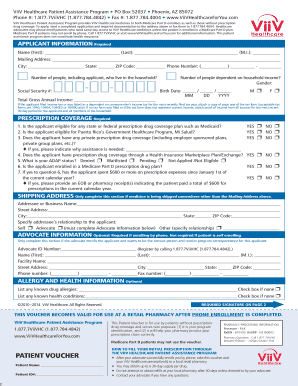ViiV Healthcare Patient Assistance Program Application