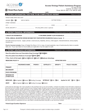 Bristol-Myers Squibb Access Virology Patient Assistance Program