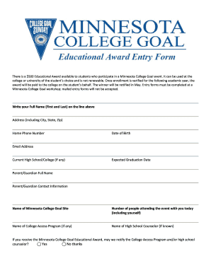 Printable survey template - mn college goal