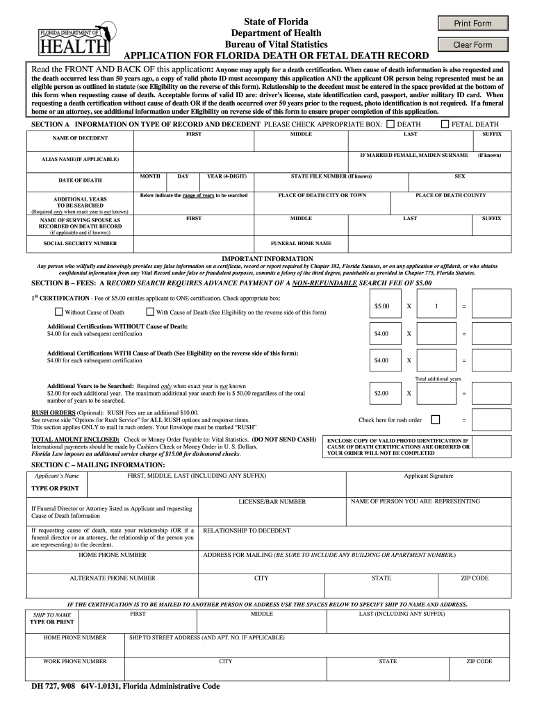 false fetal death certificate 2008 form Preview on Page 1.