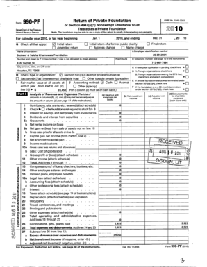 Form 990-PF Private Foundation Return
