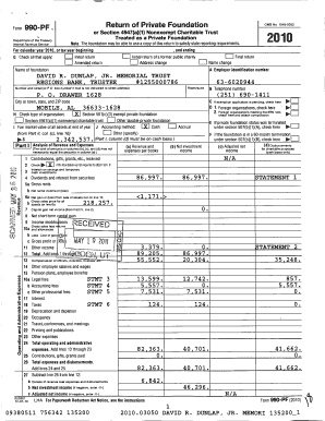 Form 990-PF 2010