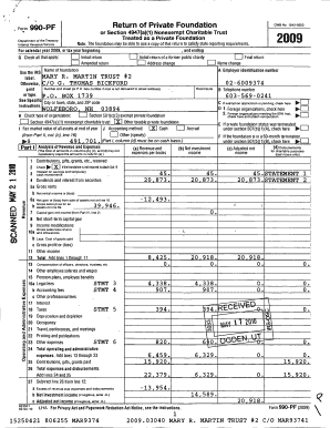 Form 990-PF Private Foundation Tax Return