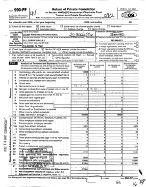 Form 990 -P F Return of Private Foundation q4 OMB No 1545-0052 or Section 4947(a)(1) Nonexempt Charitable Trust Treated as a Private Foundation it of the Treasury ODepartme Internal Revenue Service - u Final return u Initial return of a