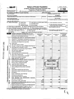 Form -PF Return of Private Foundation orSection 4947(a)(1 ...