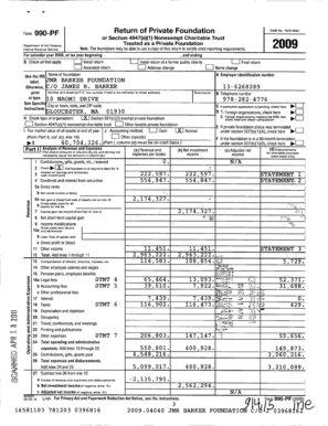 Form 990-PF 2009